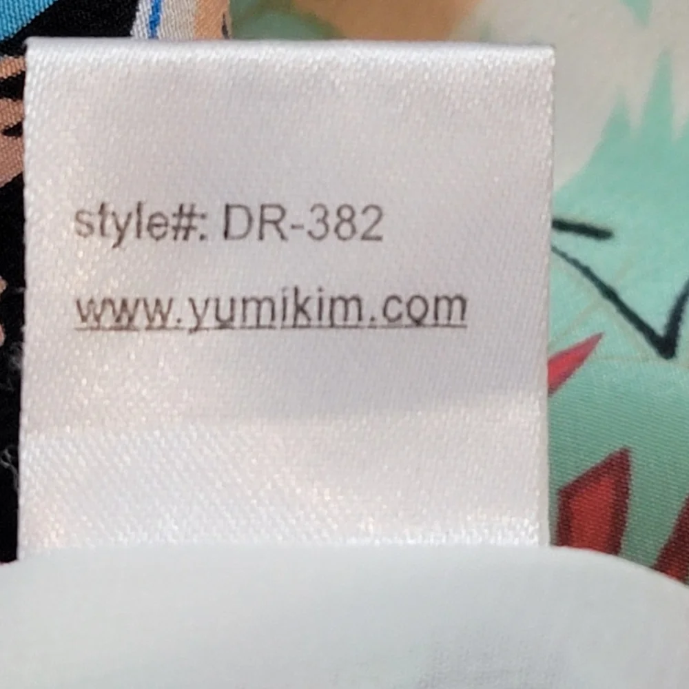 Yumi Kim X Revolove Pastel Paridise Maxi Dress Womens S Pink & Mint 100% Silk - Picture 14 of 14